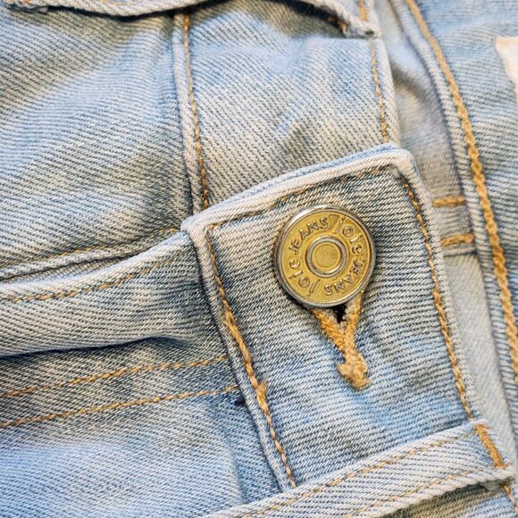 Joie Mid-Rise Skinny Jeans in Aqueous Light Blue Women's Denim, Size 25, Raw Hem - Picture 7 of 9